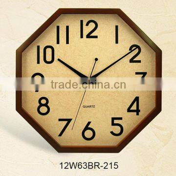 12 inch advertising gifts simple modern clock polygon (12W63BR-215)