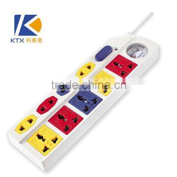 Retractable 9 Socket Outlets Universal Color Power Strip