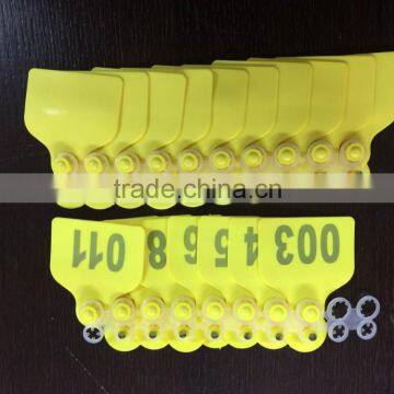 NL603 hot sales new type plastic yellow cattle ear tags