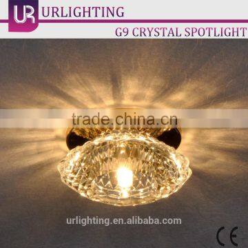 LED/G9 Clear Crystal Down lights /Spotlight with Gold Base