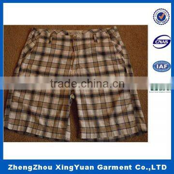 100% Cotton men's plaid pajama short pants