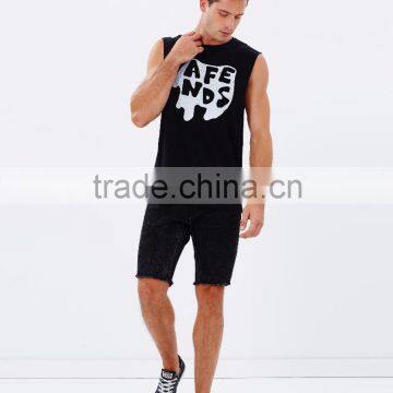 Daijun OEM Wholesale Black Dri Fit 100% Cotton Men Printing Bodybuilding Tank Top photo-5