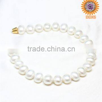 AAAA+ white oval southsea shell pearl necklace