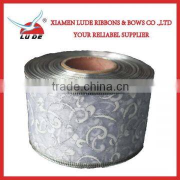 Wired Edge Christmas Ribbon for Packing photo-3