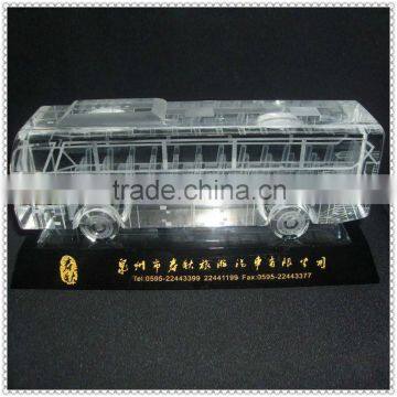 Hotsell Polished Clear Bus Crystal Model For Birthday Gifts