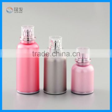 Round cosmetic acrylic lotion pump bottle