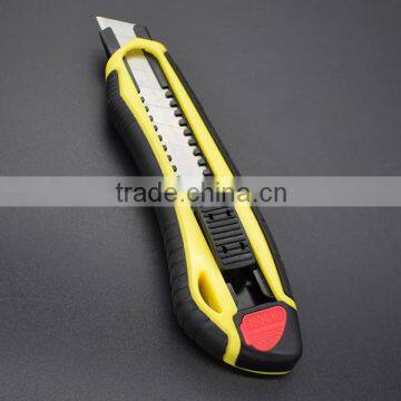 High Quality Double 18mm Blades Co-molded Safety Cutter Knife photo-4