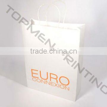 Promotion Plain White Paper Bag with One Color Printing