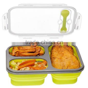3-Compartment Food Container With Lid