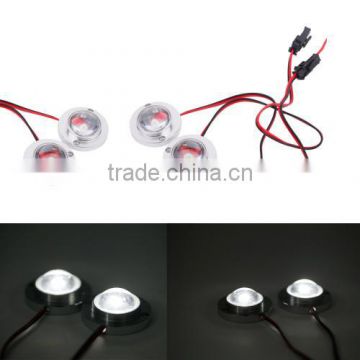 LED Flash Strobe Warning Light Car Motorcycle Emergency Lamp Round Bulb Controller 5W 2Pcs