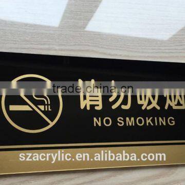Customized wall mount acrylic signage silk printing