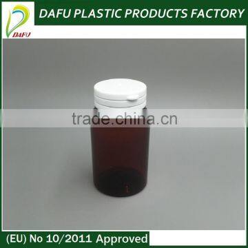 Hot sale brown 120ml liquid and pill tearing cap medical a plastic bottle