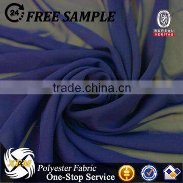 Soft and thin PET blended yarn crepe chiffon fabric