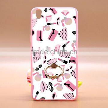 Hot Selling Charging Perfume Series TPU+PC 2-in-1 Hybrid Pattern Phone Case Built-in Ring Bracket For Oppo R9 Plus
