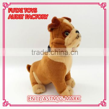 2016 Futai toys New design plush dog toys stuffed Bulldog brown color