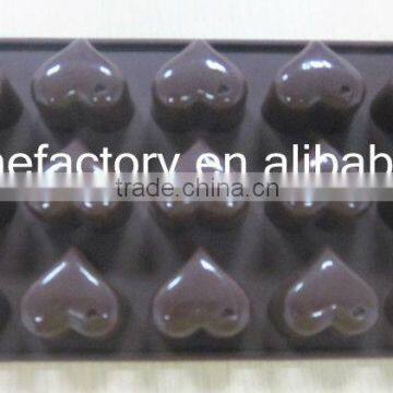 15 holes silicone coffee color chocolate mould, FDA & LFGB silicone fondant mould