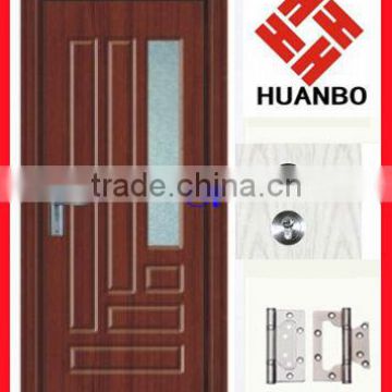 Popular glass door design/wooden door/pvc bathroom door price