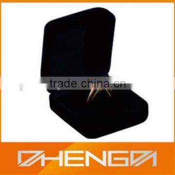 HOT SALE Factory Price custom made-in-china high quality black velvet ring plastic box (ZDS-SJF060)