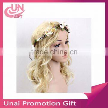 New Design Mori Girl Hiar Artificial Flower Wreath For Wedding