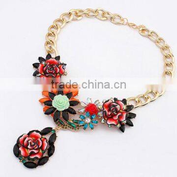 Hot Selling Flower Choker Collar Vintage Pendant Statement Necklace Women Necklaces & Pendants Fashion Necklaces for Women 2014