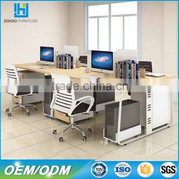 China Melamine Table Executive / staff Office Desk With mobile cabinet