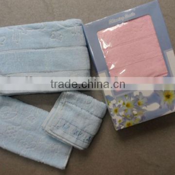 HL5038 baby towel gift set 3 IN 1, 100% cotton material