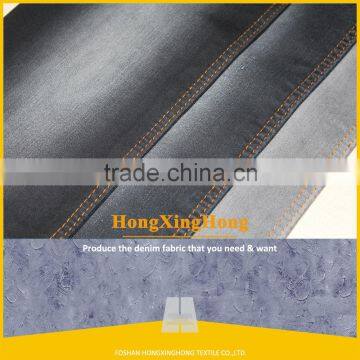 NO.785 Cotton Polyester Spandex Woven Dyeing Fabric Twill Drill Denim Like Stretched Elastic Fabric Black Weft