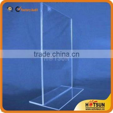 Transparent Horizontal Slanted L-Shape Acrylic Sign Holders