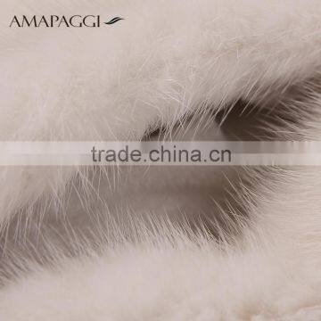 Factory Promote White Fox Sleeve Mink Fur Coat for Women photo-4