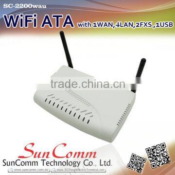 SC-2200wau Smart Voip Wifi ATA With 1 WAN , 4LAN , 2FXS, 1USB,Gigabit, 802.11b/g/n photo-4