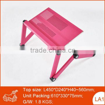 Popular gift promotion folding aluminum recliner portable bed table