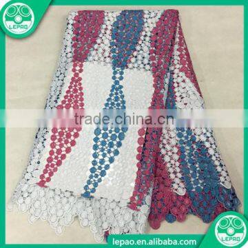 2016 African Cupion Guipure Lace Fabric,Embroidered Guipure Water Soluble Lace Fabrics photo-3