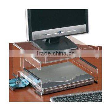 Clear Acrylic Laptop Workstation with External Monitor Stand