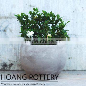 Grey Terracotta Flower Planter Garden Decoration - Outdoor Pot