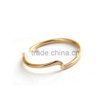 Best price stainless steel twisting latest gold rings design for women