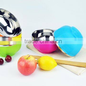 Stainless Steel Double Wall Round Bowls Set