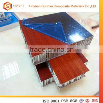 pvdf modern wood honeycomb wall panel