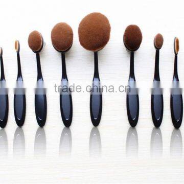 New 10pcs/set Tooth Brush Shape Oval Makeup Brush Set MULTIPURPOSE Professional Foundation Powder Brush Kits