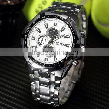 CURREN White Luxury Sport Analog Army Military Steel Band Men's Quartz Watch photo-5