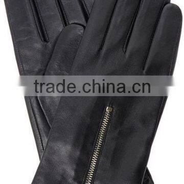 Women Black Leather Gloves