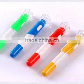 Custom Promotional Plastic flash light ball pen
