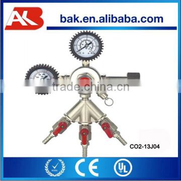 3 Way outlet Co2 pressure Regulator CO2-13J04