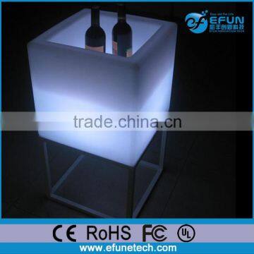 LED illuminated ice bucket,RGB color changing plastic bar led ice bucket