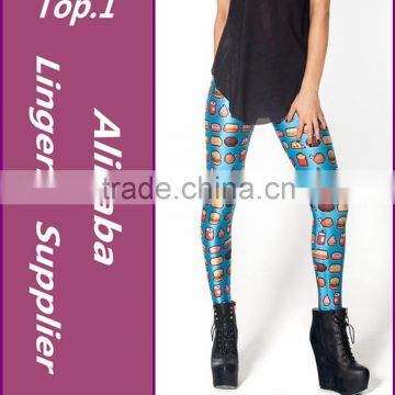 2016 Hot Women's Custom Galaxy Digital Printing Pants Milk Style Candy Leggings For Women