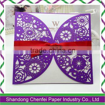 Custom Name Laser Cut Paper Baptism Invitation Card photo-5