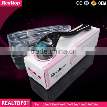 Facial Microneedle Roller System 540 Micro Mesoroller Derma Rolling System Micro Micro Derma Roller Needle Derma Skin Roller For Wrinkles Scars Acne Microdermabrasion Needle Roller