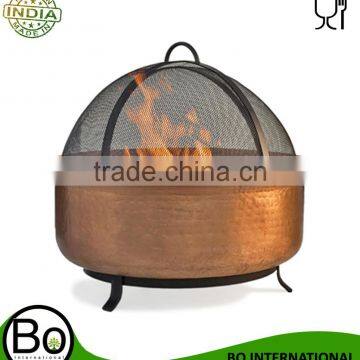 Stainless Steel Hammered Copper Fire pit Wood Burning Bowl