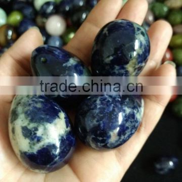 natural blue-vein stone sodalite yoni eggs