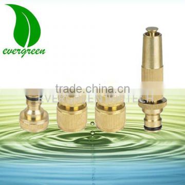 4pcs Garden brass hose connector nozzle set