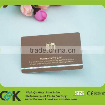 Best quality standard size plastic contactless ic card